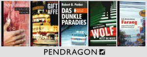 Fünf Buchcover aus dem Pendragon Verlag in einer Reihe